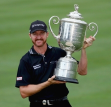 Man, that trophy is huge. Man, that trophy is huge.